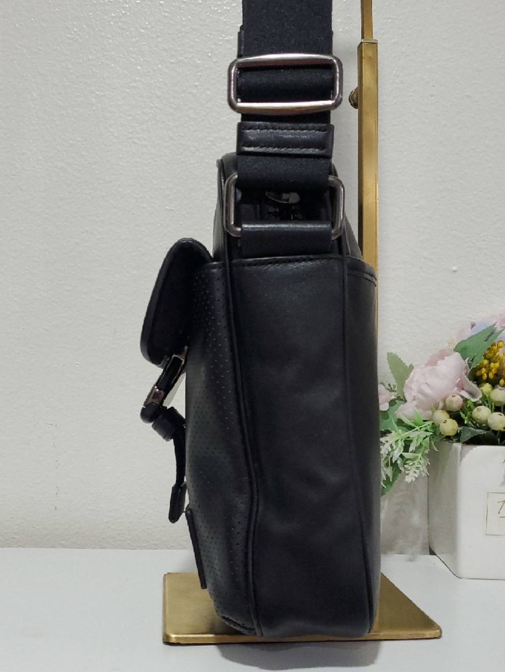 Rare Coach Ranger Shoulder/Crossbody Black Leather Unisex Bag - Picture 8 of 15